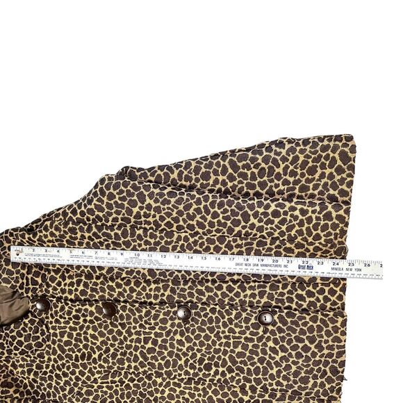 VINTAGE 90’s Size Large Leopard Print Coat Glam Maximalist Retro Moka Sport - Picture 5 of 8